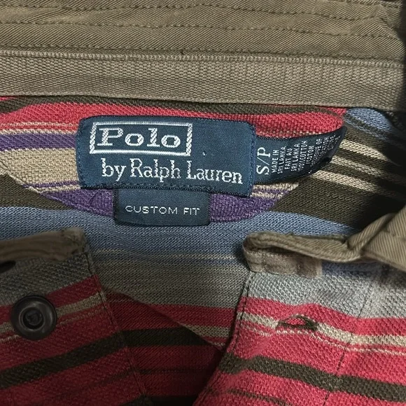 Vintage 90s Polo Ralph Lauren Striped Polo - Picture 3 of 4